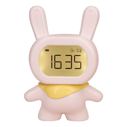 Multi-Functional Little Flying Rabbit Alarm Clock, Bedside Clock,Student Study Night Light Countdown,Snooze Clock
