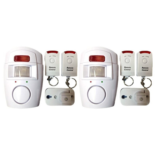 Wireless Motion Sensor Detector Alarm, Battery-Powered Infrared Motion Sensor Security for Home Garage Entry All Around