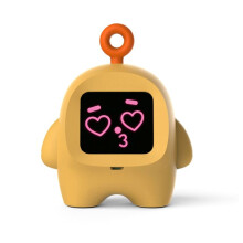 AI Intelligent Small Robot Multiple Expressions Languages Intelligent Dialogue Emotional Companion Clock Yellow