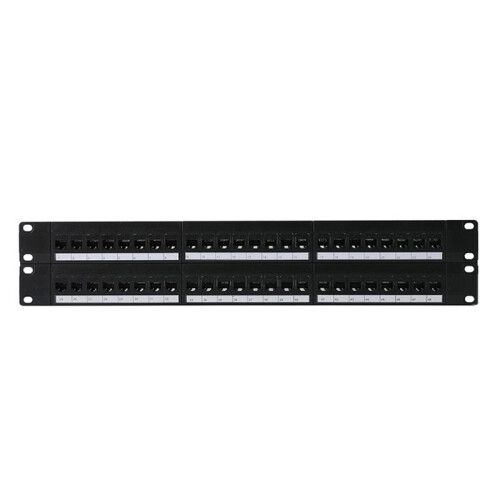 Rack 48-Poorts Straight-Through CAT6 Patchpaneel RJ45 Netwerkkabeladapteraansluiting Ethernet-Distributieframe