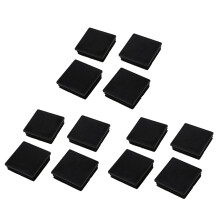 Plastique Carre Tubage Tube Insert Obturation Embouts 50mm 2 Carre Tubage Tube Insert Obturation Embouts 50mm 12 Pcs