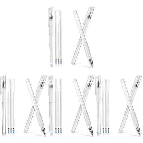 12Pcs Tattoo Pens for Skin White ABS Comfortable Grip Brow Mapping Set 1
