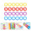 40Pièces Disques De Reliure Plastique Multicolores Pour Classement 6