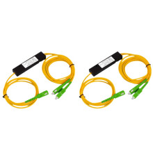 2X SC/APC 1/2 Glasvezelsplitter, Glasvezel-Pigtailsplitter, Dubbele Vensterkoppeling voor Glasvezelcommunicatiesysteem