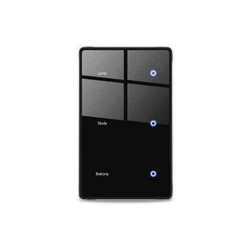 Tuya Zigbee DIY Name  US Black Touch Panel  Display Screen Light  Work with  Life App 3 Gang