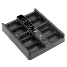 PD100W Fast Charger for NP-FZ100 NP-F550 NP-F750 NP-F960 Camera Batteries, Rapid Dual Slot LCD Charging Dock