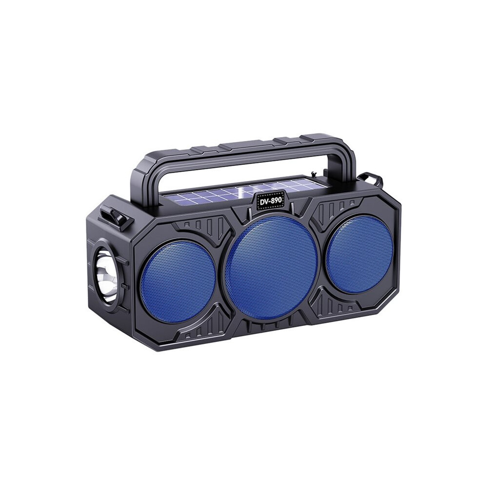 Solar Power Rechargeable Flashlight Fm Radio With Wireless Speaker Tf Usb For Outdoor Emergency Camping C 6031501883353