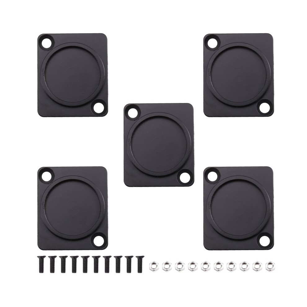 5Pcs Panel Mount Blank Plate, D-Type Cover Plate Patch Board, Panel Base For Connectors And Xlr Connectors 4713160603092