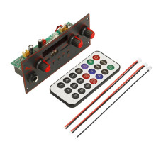5.0 MP3 WMA Decoder Board 10W Amplifier 5V 6.5mm Microphone FM Radio TF USB Car Audio Music Player Speaker