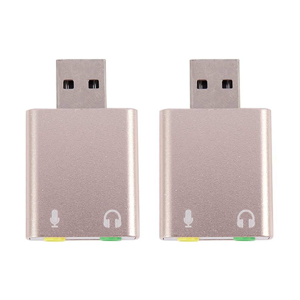 2X Usb Sound Card 7.1 External Usb To Jack 3.5Mm Headphone Adapter Stereo Audio Mic Sound Card For Pc Computer Laptop 6031615390273