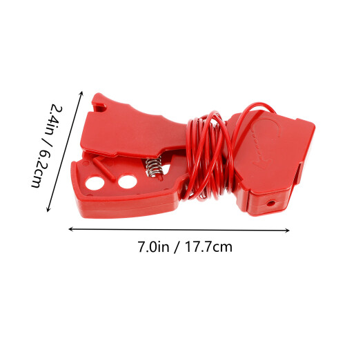 Adjustable Nylon Coated Cable Lockout Self-Locking Safety Lock Red 1
