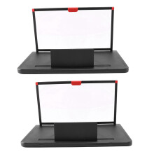 2X Lupa de Pantalla de Teléfono MóVil 12 Pulgadas 3D HD Video Amplificador Soporte