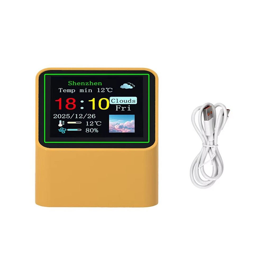 New Portable Wifi Weather Station Display Weather Temperature Humidity Alarm Clock Desktop Decoration Stv08 A 6032965850233