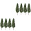 Realistic Visual Effect Model Trees Green Plastic 20pcs 4.3in 3