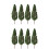 Realistic Visual Effect Model Trees Green Plastic 20pcs 4.3in 5