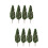 Realistic Visual Effect Model Trees Green Plastic 20pcs 4.3in 7