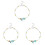 3Pcs Durable Multi Metal Anklets Shell Ankle Foot Chains for Travel 2