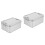 2Pcs Metal Cookie Storage Box with Lid Small Silver Tin Canisters 6