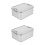 2Pcs Metal Cookie Storage Box with Lid Small Silver Tin Canisters 7