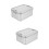 2Pcs Metal Cookie Storage Box with Lid Small Silver Tin Canisters 9
