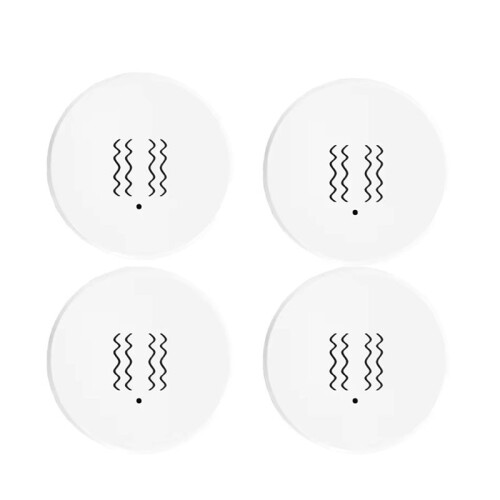 4 St Tuya ZigBee  Vibrationssensor Realtidsövervakning Dörrfönsterdetektering Larm  Hemlarmssystem