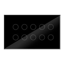 10-Weg Tuya Wifi  Touch Light Wandschakelaar Glazen Paneel-App Compatibel met Alexa  Home Whole House Control