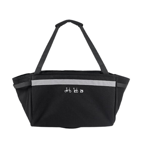 For  Folding Bike Front Storage Bag with Bracket,Front Storage Bag Vegetable Basket Bag and Internal Bracket
