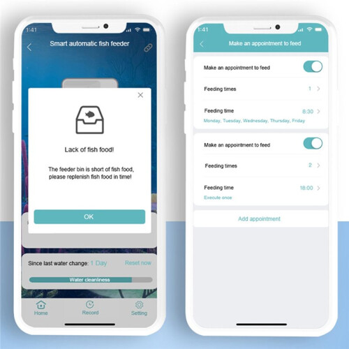 Alimentatore per Acquario Completamente Automatico con Timer e Telecomando per Cellulare, con App Intelligente
