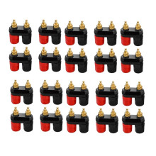 20 Stuks Banaanstekker Jack Vrouwelijke Socket Binding Post Dual 4mm Banaanstekkers Connector voor Luidspreker Versterker Terminal