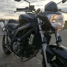 Lampe Frontale de Phare de Moto avec Assemblage de Support D'Ampoule pour FZ16 YS150 FZER150 FZER 150 FZ 16 Ambre, Noir