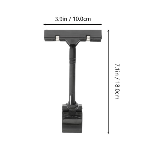 4Pcs Plastic Advertising Display Clips Adjustable Label Holders Black 1