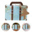 50Sets Blauwe Kartonnen Candy Boxes Met Jute Voor Bruiloften 3