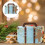 50Sets Blauwe Kartonnen Candy Boxes Met Jute Voor Bruiloften 4