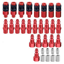 32 PCS 1/4" Air Coupler and Plug Kit,1/4 Inch Light-Weight Aluminium Universal Quick Air Hose Fittings Set