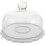 1Set Durable Glass Cake Dome with White Ceramic Stand for Cake Display 3