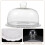 1Set Durable Glass Cake Dome with White Ceramic Stand for Cake Display 5