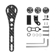 BUCKLOS Bicycle Computer Holder Carbon Fiber Sport Camera Road Gravel Cycling Bracket for Cycling GPS Bike Mount 143mm