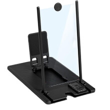 3D HD-Telefoonschermversterker, Opvouwbare, Draagbare, Universele Standaard met -Afstandsbediening voor Alle Smartphones en voor Iphones van
