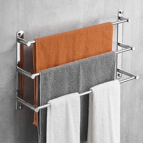 304 Stainless Steel Towel Rack 3 Bar 40cm Wall Mount