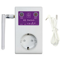 4G Plug GSM SMS Remote Control Temperature Sensor OFF/ Outlet 16A Home Appliance Relay Controller (EU) B