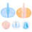 4Sets PP Plastic Pacifier Cases Portable Newborn Pacifier Storage 4
