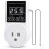 Digital Thermostat Plug Socket, LCD Screen Temperature Controller with Waterproof Sensor Probe for Reptile Home US Plug 2
