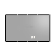Tela de Projeção Portátil de Alto Brilho, Cortina de Projetor Anti-Luz, Tecido Refletivo de Metal com Ilhós de 60 Polegadas
