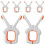 6Pcs White Beach Towel Clips Strong Windproof PP Clips for Pool Chairs 2