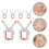 6Pcs White Beach Towel Clips Strong Windproof PP Clips for Pool Chairs 5