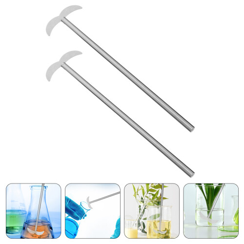 2Pcs Laboratory Stainless Steel Stirrer Bars Durable Mixing Paddle 1
