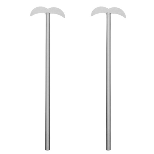 2Pcs Laboratory Stainless Steel Stirrer Bars Durable Mixing Paddle 2