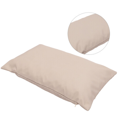 2Pcs Waterproof Pillow Covers Khaki Polyester for Outdoor Car Sofa Use 1