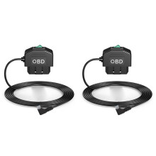 2X Dashcam-OBD-Verkabelungssatz, Dashcam-USB-Typ-C-Verkabelungssatz mit OBD-Stromkabel für Dashcam 12-24 V auf 5 V/3 A