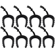 Pacote com 8 Batentes de Porta para Socorristas, Batentes de Porta para Policiais e Serviços de Emergência, Calços de Porta em Cunha Pretos